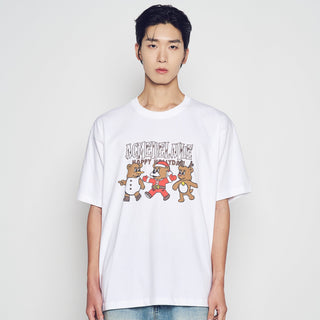 AC BEAR FRIEND X-MAS SHORT SLEEVE T-SHIRT WHITE