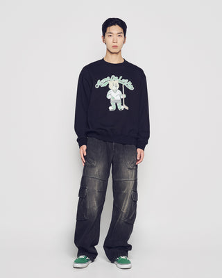 VINTAGE MASCOT AC BEAR SWEATSHIRT BLACK