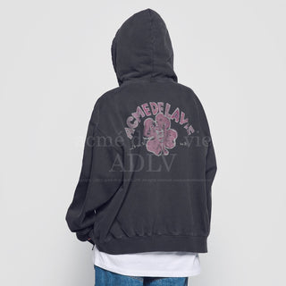 CLOVER BELLY PIGMENT HOODIE ZIP UP CHARCOAL