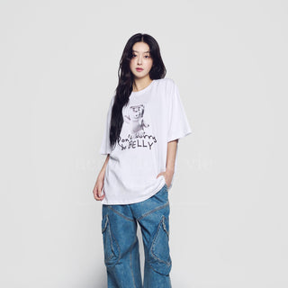 METAL BELLY SHORT SLEEVE T-SHIRT WHITE