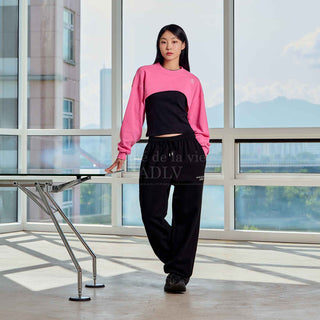 CIRCLE NEW SYMBOL LOGO BOLERO SWEAT SHIRT DARK PINK