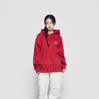 SNOW BEAR HOODIE DARK RED