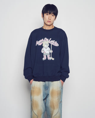 VINTAGE MASCOT AC BEAR SWEATSHIRT DARK NAVY
