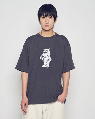 BASIC AC BEAR SHORT SLEEVE T-SHIRT CHARCOAL