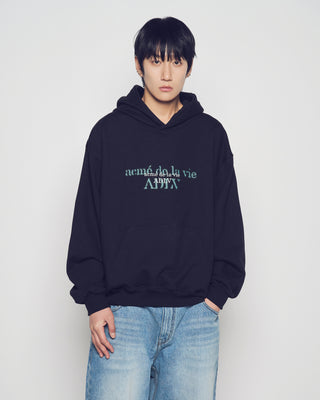 DOUBLE EFFECT HOODIE BLACK