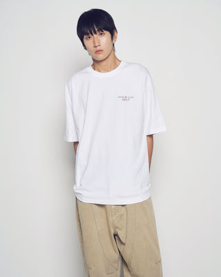 MIXED THREAD SHORT SLEEVE T-SHIRT WHITE
