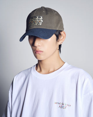 AC BEAR EMBROIDERY TWO TONE BALL CAP GREEN