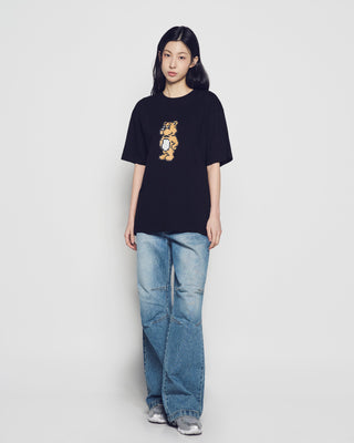 BLOCK AC BEAR SHORT SLEEVE T-SHIRT BLACK