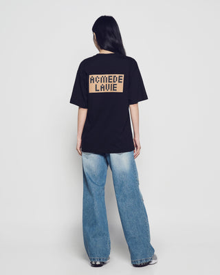 BLOCK AC BEAR SHORT SLEEVE T-SHIRT BLACK