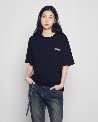 ROUND WALKING AC BEAR SHORT SLEEVE T-SHIRT BLACK