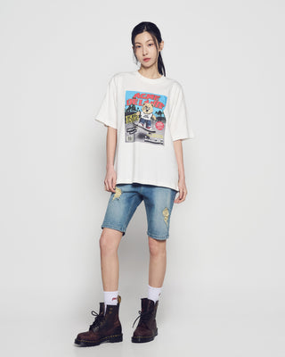 MAGAZINE AC BEAR SHORT SLEEVE T-SHIRT CREAM