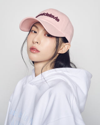 FELT APPLIQUE BASIC BALL CAP PINK