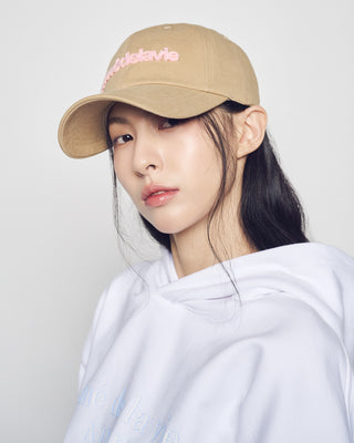 FELT APPLIQUE BASIC BALL CAP BROWN