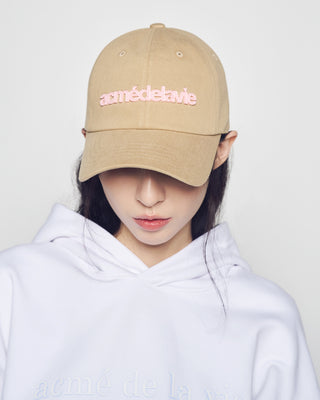 FELT APPLIQUE BASIC BALL CAP BROWN