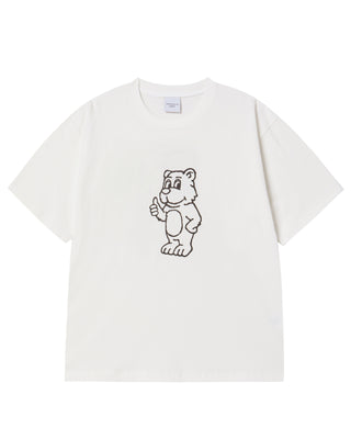 BASIC AC BEAR SHORT SLEEVE T-SHIRT CREAM