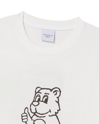 BASIC AC BEAR SHORT SLEEVE T-SHIRT CREAM