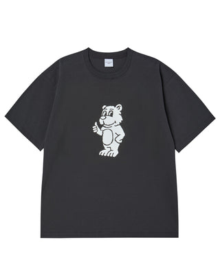 BASIC AC BEAR SHORT SLEEVE T-SHIRT CHARCOAL