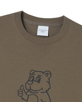 BASIC AC BEAR SHORT SLEEVE T-SHIRT COCOA
