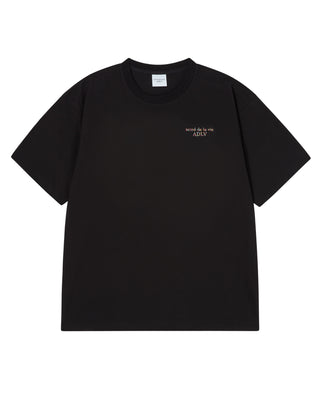 MIXED THREAD SHORT SLEEVE T-SHIRT BLACK