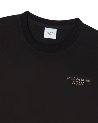 MIXED THREAD SHORT SLEEVE T-SHIRT BLACK