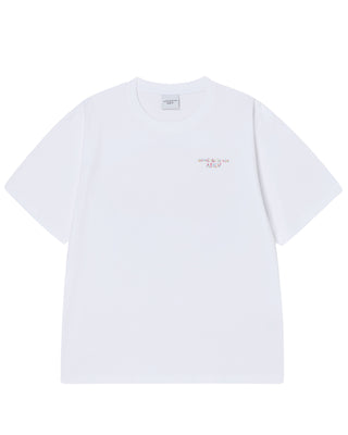 MIXED THREAD SHORT SLEEVE T-SHIRT WHITE