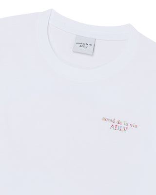MIXED THREAD SHORT SLEEVE T-SHIRT WHITE