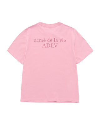 WOMAN BASIC AC BEAR SHORT SLEEVE T-SHIRT LIGHT PINK