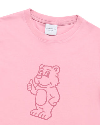 WOMAN BASIC AC BEAR SHORT SLEEVE T-SHIRT LIGHT PINK