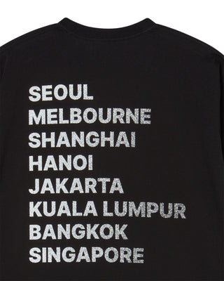 DUST BLUR EFFECT SHORT SLEEVE T-SHIRT BLACK