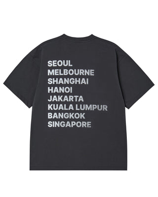 DUST BLUR EFFECT SHORT SLEEVE T-SHIRT CHARCOAL