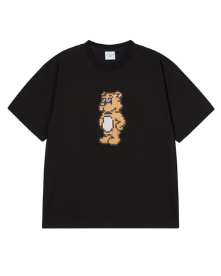 BLOCK AC BEAR SHORT SLEEVE T-SHIRT BLACK