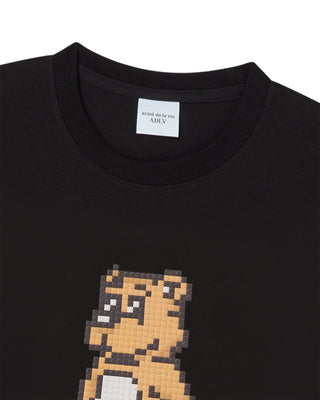 BLOCK AC BEAR SHORT SLEEVE T-SHIRT BLACK