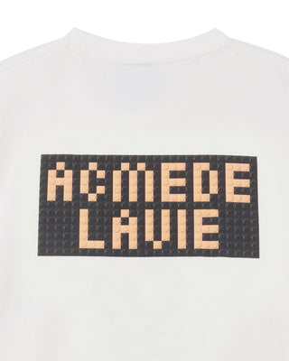 BLOCK AC BEAR SHORT SLEEVE T-SHIRT CREAM