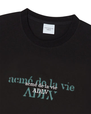 DOUBLE EFFECT SHORT SLEEVE T-SHIRT BLACK