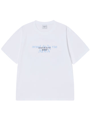 DOUBLE EFFECT SHORT SLEEVE T-SHIRT WHITE