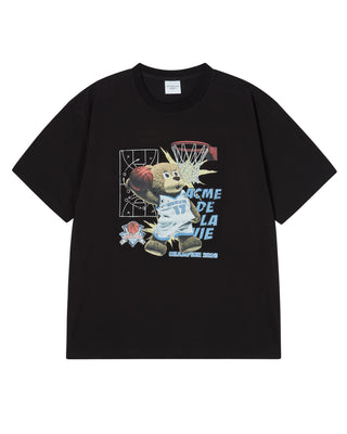 BASKETBALL AC BEAR SHORT SLEEVE T-SHIRT BLACK