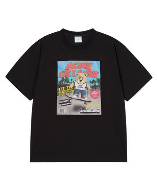 MAGAZINE AC BEAR SHORT SLEEVE T-SHIRT BLACK
