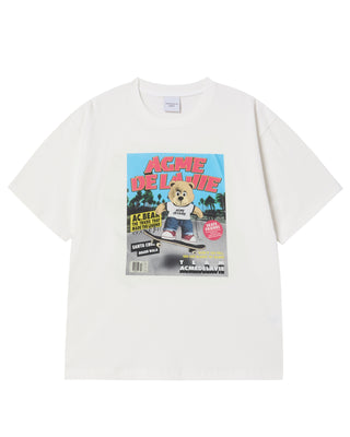 MAGAZINE AC BEAR SHORT SLEEVE T-SHIRT CREAM
