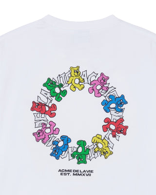 ROUND WALKING AC BEAR SHORT SLEEVE T-SHIRT WHITE