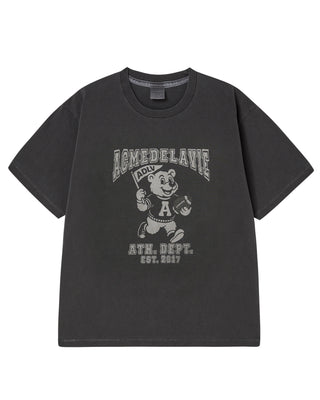 FOOTBALL AC BEAR PIGMENT SHORT SLEEVE T-SHIRT CHARCOAL