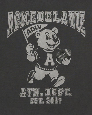 FOOTBALL AC BEAR PIGMENT SHORT SLEEVE T-SHIRT CHARCOAL