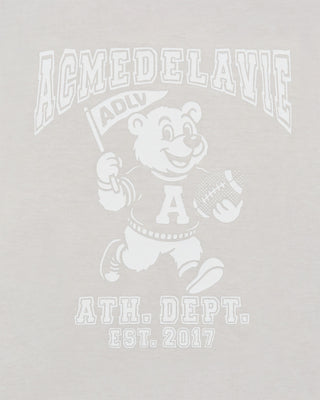 FOOTBALL AC BEAR PIGMENT SHORT SLEEVE T-SHIRT LIGHT GRAY