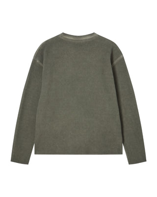 WAFFLE DYED LONG SLEEVE T-SHIRT KHAKI