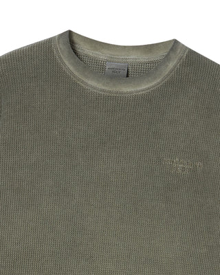 WAFFLE DYED LONG SLEEVE T-SHIRT KHAKI