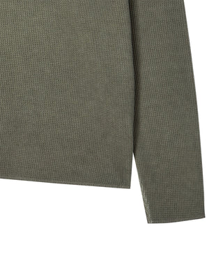 WAFFLE DYED LONG SLEEVE T-SHIRT KHAKI