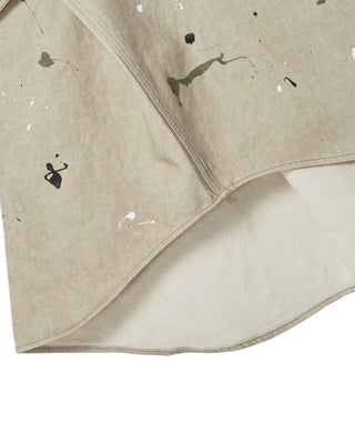 PAINT EFFECT OVERSIZED SHIRT BEIGE