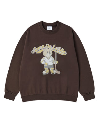 VINTAGE MASCOT AC BEAR SWEATSHIRT DARK BROWN