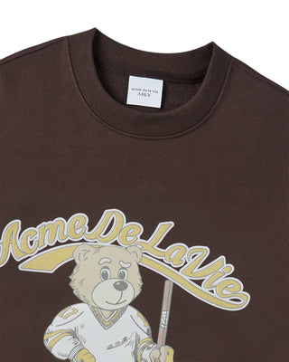 VINTAGE MASCOT AC BEAR SWEATSHIRT DARK BROWN