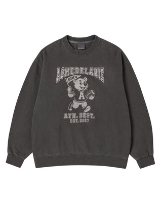 FOOTBALL AC BEAR PIGMENT SWEATSHIRT CHARCOAL