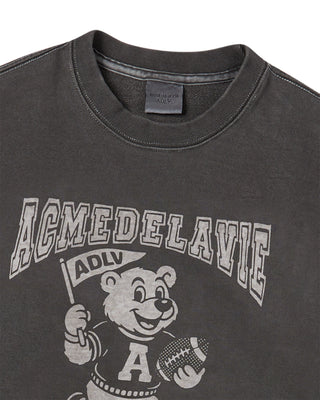 FOOTBALL AC BEAR PIGMENT SWEATSHIRT CHARCOAL